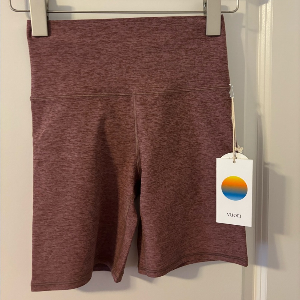 Vuori Clean Elevation Shorty Biker Short - Hazelnut Heather